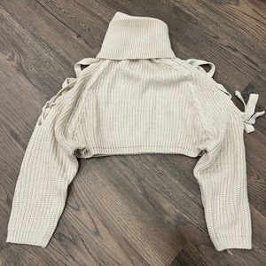 Cropped Turtleneck Sweater